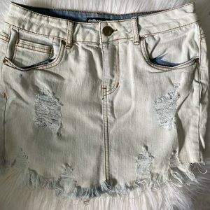 Dollhouse Light Wash Jean Skirt Size 7 Junior